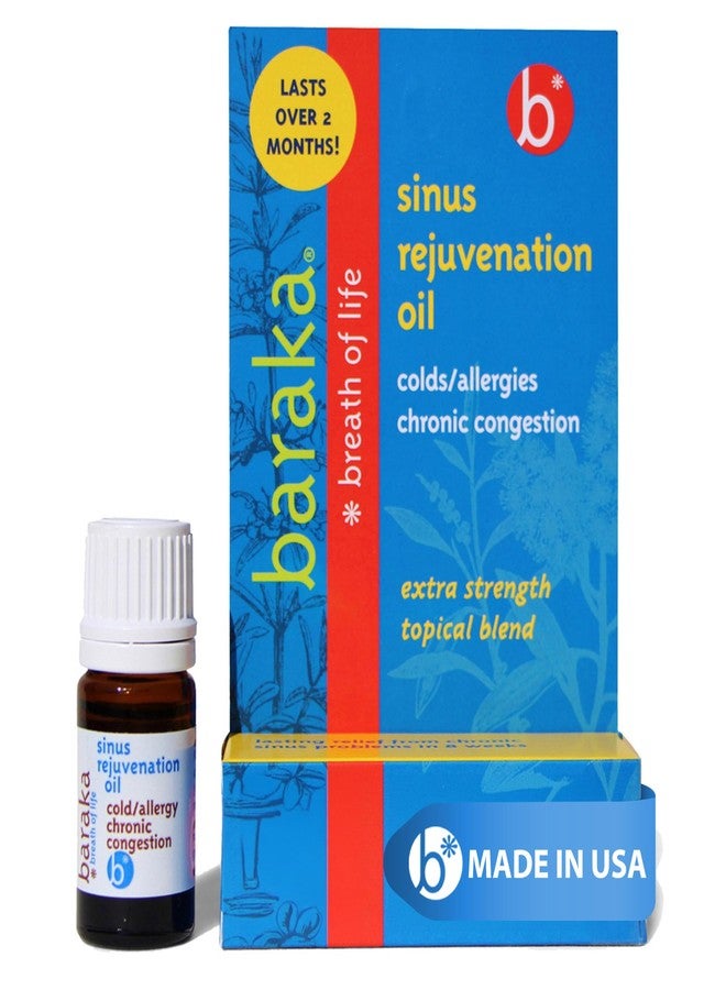Baraka Sinus Rejuvenation Oil – Blend of 6 Organic Essential Oils for Clear Nasal Breathing, Eases Sinus Pressure, & Offers Relaxing Nasal Health Support | Ideal for Daily Use – 4ml (1-Pack) - Image 1